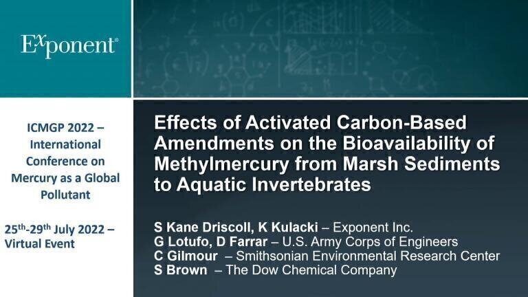 Effects of Activated Carbon-based Amendments on the Bioavailability of Methyl Mercury to Aquatic Invertebrates